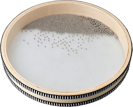 Omara Ocean Drum Sea Drum 12inch- With Hardwood Shell and Wave Beads- Sound Healing Instrument for Meditation, Relaxation, Yoga, Stress Relief (12inch)